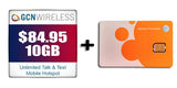 GCN Wireless Unlimited Talk and Text with 10GB of LTE Data Powered by AT&T