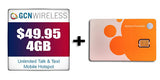 GCN Wireless Unlimited Talk and Text with 4GB of LTE Data Powered by AT&T