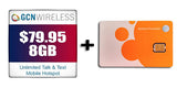 GCN Wireless Unlimited Talk and Text with 8GB of LTE Data Powered by AT&T