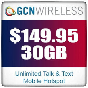 GCN Wireless Unlimited Talk and Text with 30GB of LTE Data Powered by AT&T
