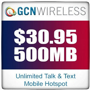 GCN Wireless Unlimited Talk and Text with 500MB of LTE Data Powered by AT&T