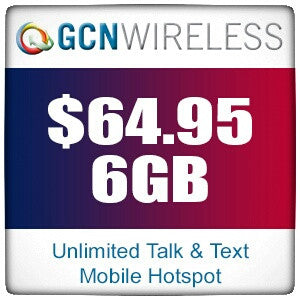 GCN Wireless Unlimited Talk and Text with 6GB of LTE Data Powered by AT&T