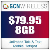 GCN Wireless Unlimited Talk and Text with 8GB of LTE Data Powered by AT&T