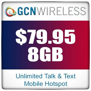 GCN Wireless Unlimited Talk and Text with 8GB of LTE Data Powered by AT&T